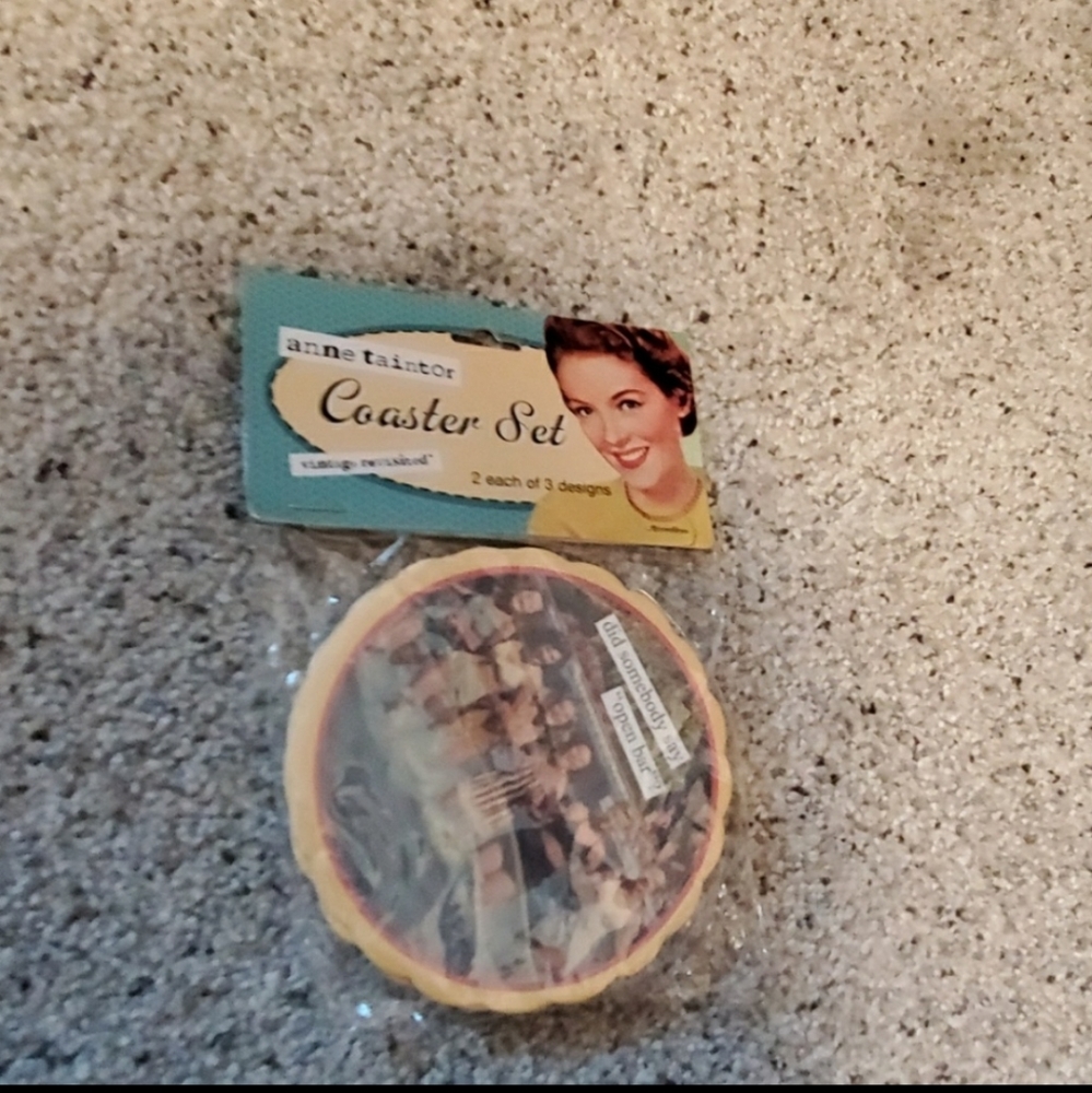 2/$10! Free! Nwt funny coasters